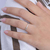 925 Sterling Silver Diamond Band Ring for Women